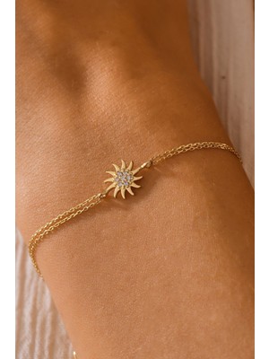 Moom Mücevherat 14 Ayar Altın Güneş Bileklik