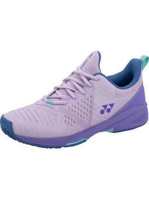Yonex Sonicage 3 All Court Kadın Tenis Ayakkabısı Lila Renkli Düz Taban Yüksek Dayanıklılık