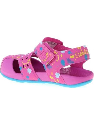 Skechers Sıde Wave - Lıl Paınter 86428L-HPTQ Pembe Sandalet&Terlik