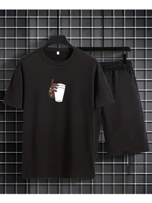 Yoho Sport T-Shirt Şort Takım Bardak Baskılı