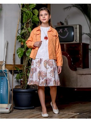 Mnk Baby & Kids Kız Çocuk Gömlek, Etek , Ceketli Takım M00719