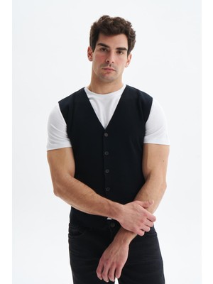 Arma Erkek Slim Fit Basic %100 Pamuk Triko Yelek K9KRO0853
