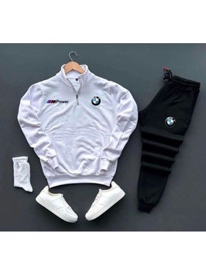 Yoho Sport Eşofman Takımı Bmw Mpower Baskılı Unisex Eşofman Takımı 2'li Set Combin