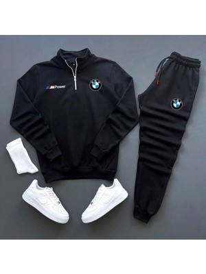 Eşofman Takımı Bmw Mpower Baskılı Unisex Eşofman Takımı 2'li Set Combin