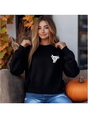 Sweatshirt Baskılı Unisex Kışlık Yumuşak Şardonlu ve Kışlık