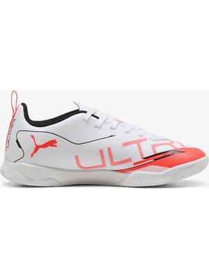 Puma Ultra Play 5 It Çocuk Beyaz Halı Saha Kramponu.01