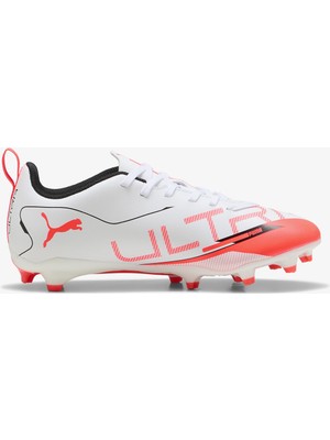 Puma Ultra 5 Play Fg/ag Çocuk Beyaz Çim Saha Kramponu.01