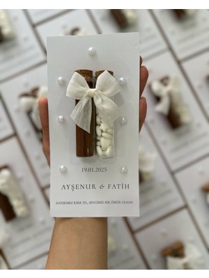 Söz Nişan Nikah Bebek Hediyelik Kartlı Tüp Kahve Mini Şeker 10 adet