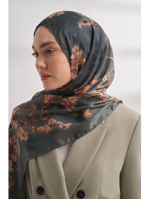 Armanda Vual Almond Bloom Desen Şal 04464-SIS Mavisi