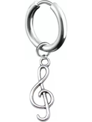 Takıconcept Sol Anahtarı Sallantılı İnce Halka Küpe