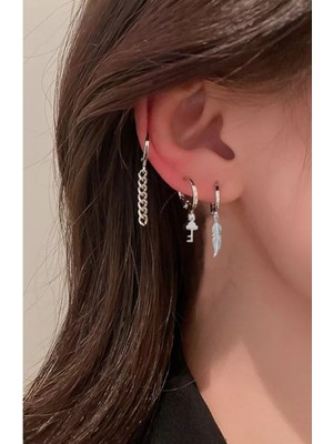 Takıconcept 3'lü Kıkırdak Halka Set Küpe