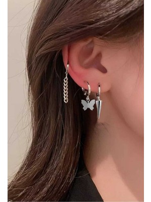 Takıconcept 3'lü Kıkırdak Halka Set Küpe