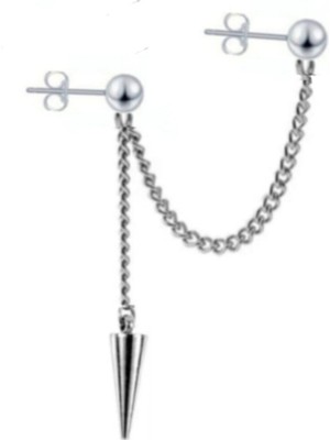 2'li Zincirli Mızrak Uçlu Top Küpe