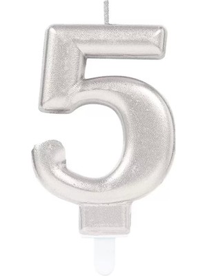 Exporanto 5 Rakam Mum Gümüş Renk