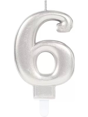 Exporanto 6 Rakam Mum Gümüş Renk