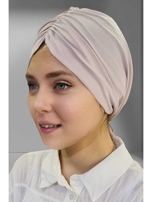 Tezzgelsin  Kadın Lüks Sandy Kumaş Bağlamalı Pileli Tesettür Bone