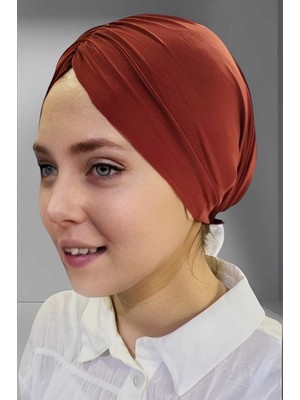 Tezzgelsin  Kadın Lüks Sandy Kumaş Bağlamalı Pileli Tesettür Bone