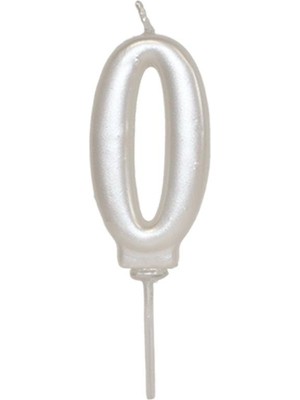 0 Yaş Inci Beyaz Rakam Mum