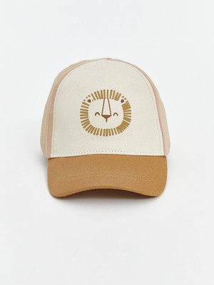 LC Waikiki Baby Nakışlı Erkek Bebek Kep Şapka %100 Pamuk 1,5 - 2 Yaş İçin Dayanıklı