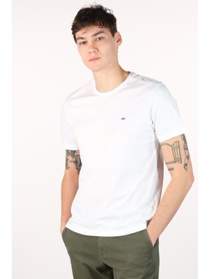 Ar-ma Erkek Bisiklet Yaka Tişört Regular Fit %100 Pamuk Süprem Basic Baskısız Y22344400001