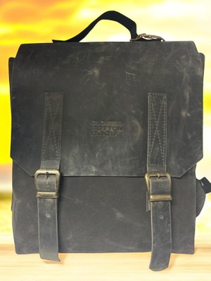 Old Cotton Vintage Kanvas  Design  Laptop Bölmeli Gezi Okul Seyahat Kamp Sırt Çantası 29X35CM