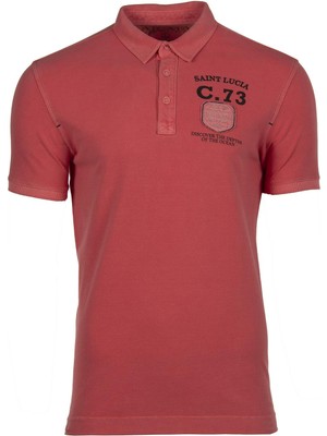 Ar-ma Erkek Polo Yaka Tişört Yazi Baskili Regular Fit Çift Toplama Penye Pike Y9TYO7338