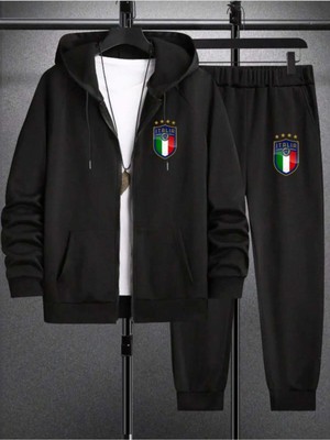 Yoho Sport Unisex Oversize Italya Baskılı Oversize Eşofman Takımı