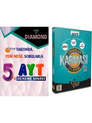 Liderler Karması Ayt 3 + 1 ve Gür Yayınları Ayt Dıamond 5 Li Deneme Seti 2 Kitap