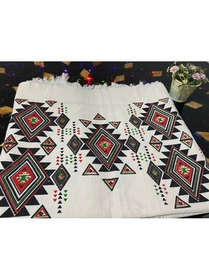 Plaj Havlusu , Peştemal ( Çift Katlı ) Kilim Desen Baskılı