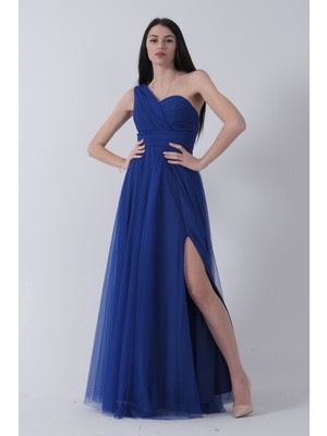 Feminist Saks Tek Omuz Yırtmaçlı Abiye 9705155.26