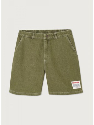 American Vintage Normal Bel Straight Haki Erkek Denim Şort MUZA09AE25KAKI