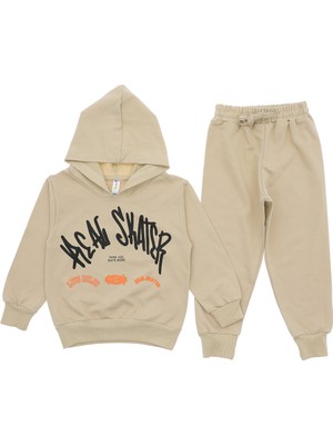 Erkek Çocuk Eşofman Takımı Kapüşonlu Pamuklu