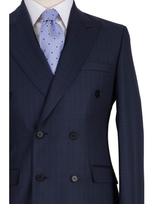 Blu 190'S Kruvaze Takım Elbise