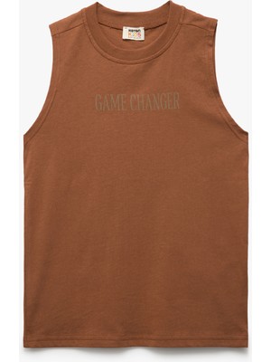 Koton Pamuklu Baskı Detaylı Bisiklet Yaka Atlet