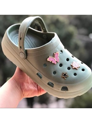 MyChild Anne Kız Sandalet Terlik Kelebek Figürlü Kaydırmaz (Phylon)  Hafif Taban Sandalet Havuz Plaj Terliği