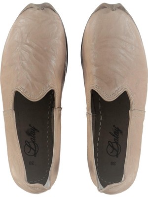 Lalay Yemeni Düz Ayakkabı Bej