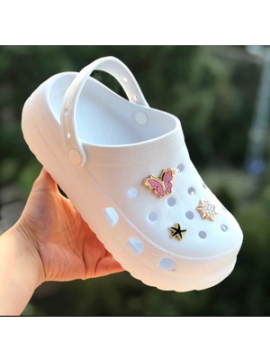 MyChild Anne Kız Sandalet Terlik Kelebek Figürlü Kaydırmaz (Phylon)  Hafif Taban Sandalet Havuz Plaj Terliği