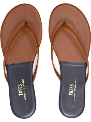 Tkees Kadın Lacivert/taba Parmak Arası Terlik