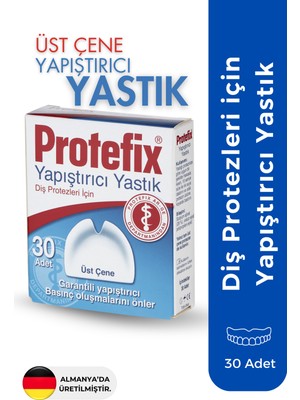 Protefix Üst Çene Diş Protezi Yapıştırıcı Yastık, İpek Dokulu ve Aromasız, Güçlendirici Etkili, 30 Adet