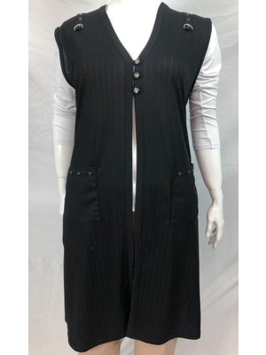 Üç Düğmeli Uzun Yelek