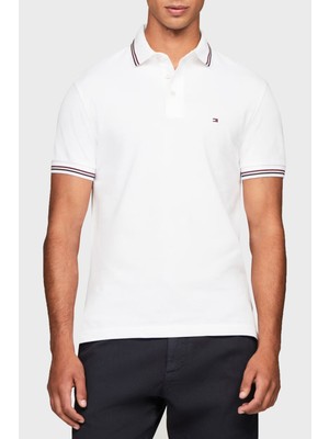 Tommy Hilfiger Pamuklu Slim Fit Polo Yaka T Shirt Erkek POLO YAKA T SHİRT MW0MW37346 YBR