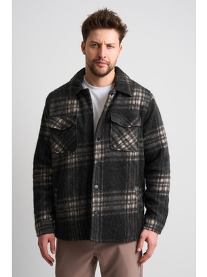Alexander Gardi Alexandergardı Erkek Ekoseli Cep Detaylı Yünlü Ceket (EC-1005)