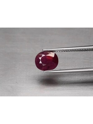 Aries 2.39 Ct 8x7.5 mm Cushion Purplish Red Ruby Tanzania *heated