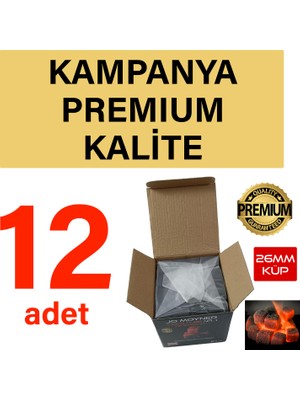 Hookah Nargile Kömürü Hindistan Cevizi Kabuğundan 12 kg (768 Adet) 12 Kutu