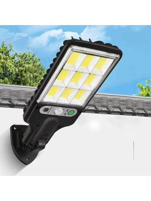 108 LED Solar Güneş Enerjili Bahçe Sokak Aydınlatma Işığı Şarjlı Kumandalı 3 Modlu Bahçe Lambası