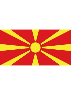 Uniquetrenders Kuzey Makedonya Gönder Bayrağı   (100x150 Cm)
