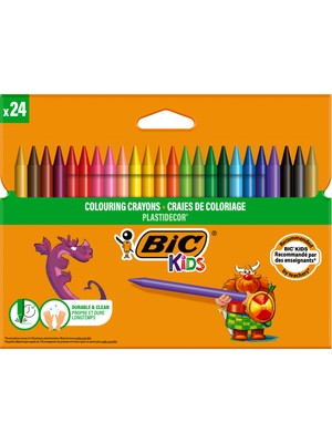 BIC Kids Plastidecor Silinebilir Elleri Kirletmeyen Pastel Boya 24 Renk