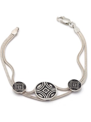 Midyat Nurtaş Gümüş Yöresel Model Mardin Hasırı Gümüş Kadın Bileklik 201023688