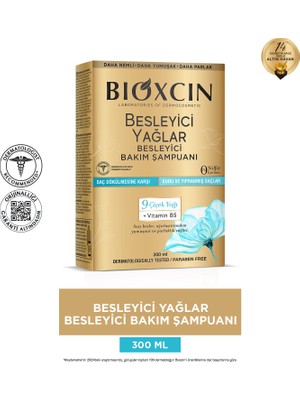Bioxcin Besleyici Yağlar Bakım Şampuanı 300 ml Amonyaksız Kuru Saçlar İçin Besleyici Etki