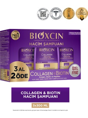 Bioxcin 3 Al 2 Öde Collagen Biotin Şampuan